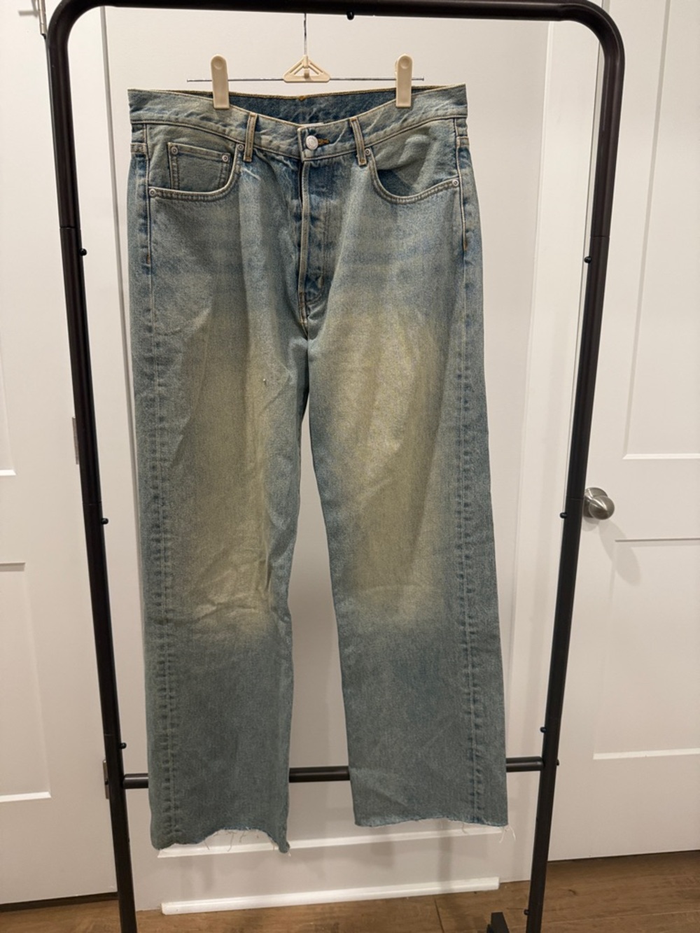 John Elliott Wyatt Faded Blue Denim Jeans